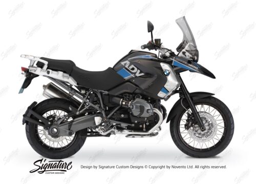 BKIT 1682 BMW R1200GS 2010 Triple Black Grey Blue Sticker Kit 01