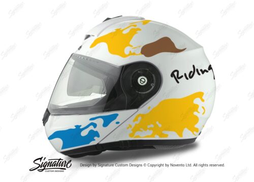 HEL 1179 Schuberth C3 Pro The World Yellow Blue Brown 01