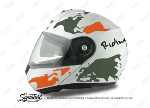 HEL 1736 Schuberth C3 Pro The World Orange Green 01