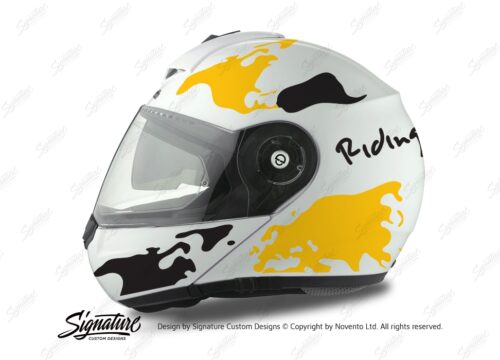 HEL 1739 Schuberth C3 Pro The World Yellow Black 01