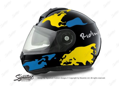 HEL 1779 Schuberth C3 Pro Black The World BlueYellow 01