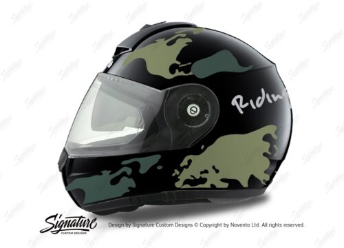 HEL 1781 Schuberth C3 Pro Black The World Green Variations 01