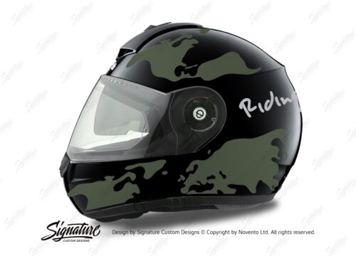 HEL 1783 Schuberth C3 Pro Black The World Military Green 01