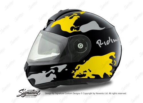 HEL 1787 Schuberth C3 Pro Black The World Yellow Silver 01