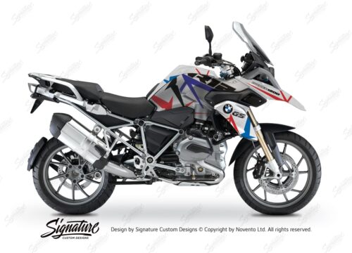 BKIT 1233 BMW R1200GS LC White Spike Tricolore Stickers Kit 01