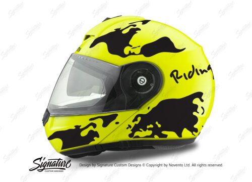 HEL 2043 Schuberth C3 Pro Yellow The World Black 01