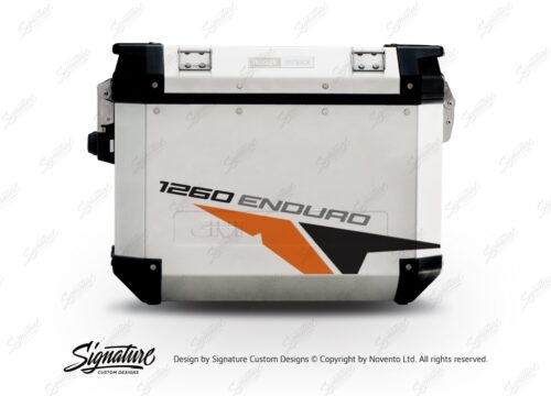 GISTI 2678 Trekker Outback Side Panniers 48lt 37lt Velos Orange Black Stickers Kit 1260ENDURO