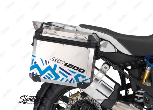 BMW Aluminum Side Pannier Massai Blue Variations Stickers Kit