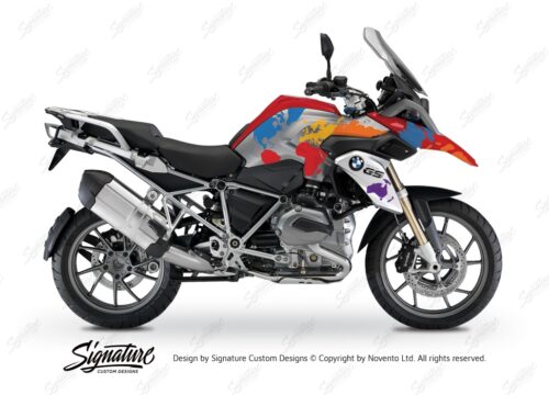 BKIT 3064 BMW R1200GS LC Racing Red The Globe Multicolour Stickers Kit 01