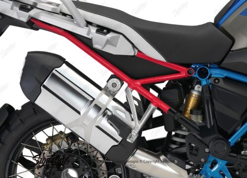 BFS 3119 BMW R1200GS LC 2017 Lupine Blue Metallic Rallye Subframe Wrap Red 02