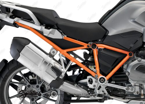 BFS 3123 BMW R1200GS LC 2013 2016 Thunder Grey GS Frame Wrap Orange 02