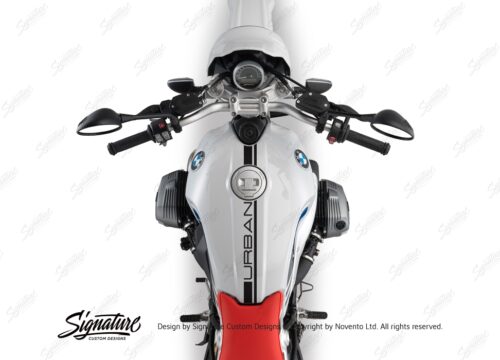 BKIT 3147 BMW RnineT Urban GS Top Tank Stickers Kit Black 02