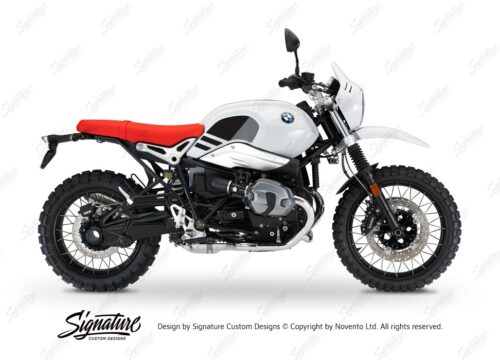 BKIT 3148 BMW RnineT Urban GS Side Tank Replica Black Grey Stickers Kit 01