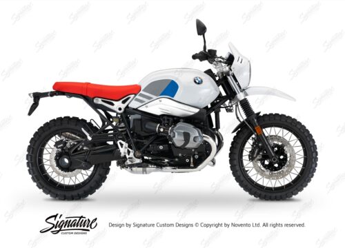 BKIT 3149 BMW RnineT Urban GS Side Tank Replica Blue Grey Stickers Kit 01