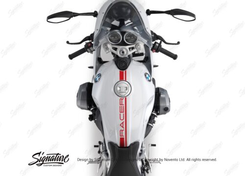 BKIT 3152 BMW RnineT Racer Top Tank Stickers Kit Red 02