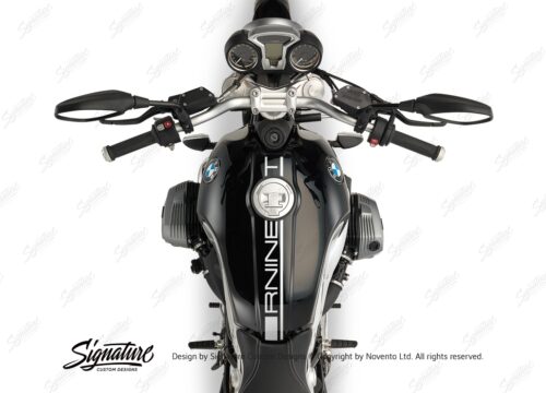 BKIT 3153 BMW RnineT Top Tank Stickers Kit White 02