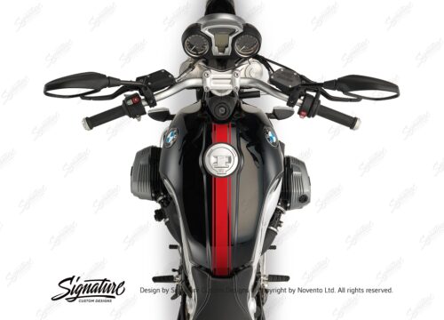 BKIT 3157 BMW RnineT Top Tank Triple Line Stickers Kit Red 02