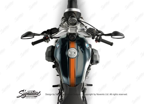 BKIT 3159 BMW RnineT Pure Top Tank Triple Line Stickers Kit Orange 02