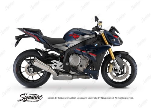 BKIT 3175 BMW S1000R Frozen Dark Blue Metallic Matte Alive Series Black Red Grey Stickers Kit 01