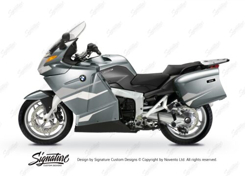 BKIT 3178 BMW K1200GT Aventurin Silver Metallic Stingray Series Silver White Stickers Kit 01