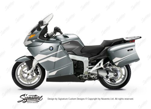 BKIT 3179 BMW K1200GT Aventurin Silver Metallic Stingray Series White Stickers Kit 01