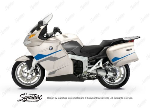 BKIT 3181 BMW K1200GT Crystal Grey Stingray Series Blue Silver Stickers Kit 01