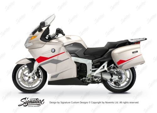 BKIT 3182 BMW K1200GT Crystal Grey Stingray Series Red Silver Stickers Kit 01