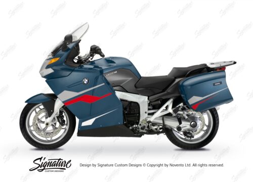 BKIT 3185 BMW K1200GT Deep Blue Metallic Stingray Series Red Silver Stickers Kit 01