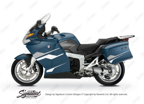 BKIT 3186 BMW K1200GT Deep Blue Metallic Stingray Series Silver White Stickers Kit 01