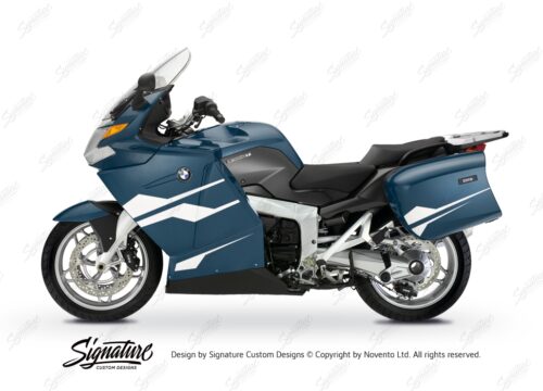 BKIT 3187 BMW K1200GT Deep Blue Metallic Stingray Series White Stickers Kit 01