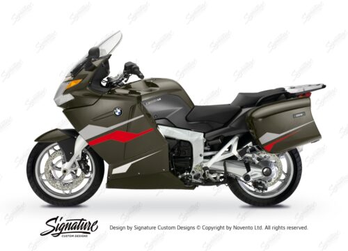 BKIT 3188 BMW K1200GT Magnesium Beige Metallic Stingray Series Red Silver Stickers Kit 01