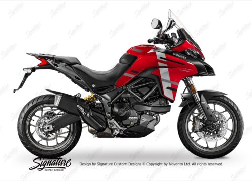 DKIT 3166 Ducati Multistrada 950 Red Wind Series Grey Variations Stickers Kit 01