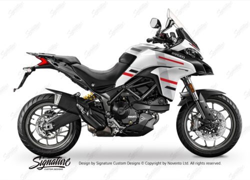 DKIT 3167 Ducati Multistrada 950 Star White Silk Wind Series Grey variations Stickers Kit 01