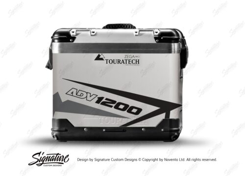 TSTI 3196 Touratech Zega Pro Aluminium Panniers Spike Series Grey Black Stickers Kit ADV1200