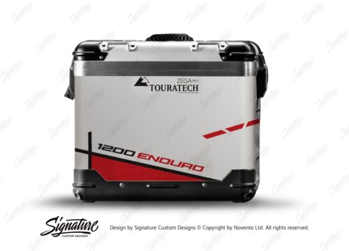 TSTI 3201 Touratech Zega Pro Aluminium Panniers Vector Series Red Stickers Kit 1200ENDURO