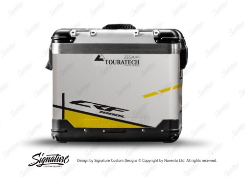 TSTI 3204 Touratech Zega Pro Aluminium Panniers Vector Series Yellow Stickers Kit CRF1000L