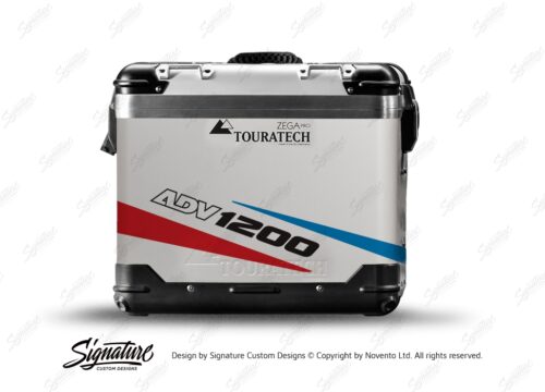 TSTI 3206 Touratech Zega Pro Aluminium Panniers Vivo Series Red Blue Stickers Kit ADV1200