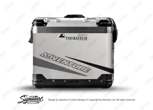 TSTI 3207 Touratech Zega Pro Aluminium Panniers Vivo Series Black Grey Stickers Kit ADVENTURE