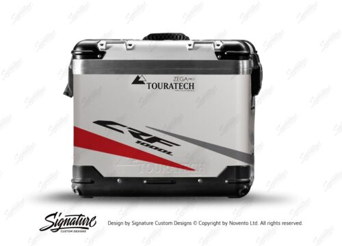 TSTI 3208 Touratech Zega Pro Aluminium Panniers Vivo Series Red Grey Stickers Kit CRF1000L