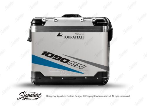 TSTI 3209 Touratech Zega Pro Aluminium Panniers Vivo Series Blue Grey Stickers Kit 1090ADV