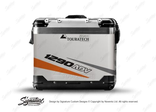 TSTI 3210 Touratech Zega Pro Aluminium Panniers Vivo Series Orange Grey Stickers Kit 1290ADV