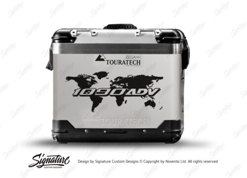 Touratech Zega Pro Side Panniers The Globe Black Stickers Kit