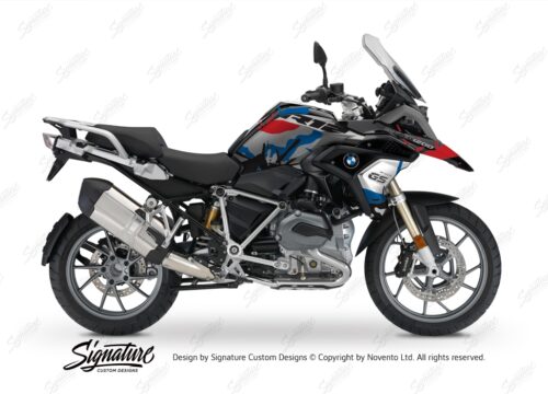 BKIT 3234 BMW R1200GS LC 2017 Black Storm Metallic Safari R12 Series Red Blue Stickers Kit 01