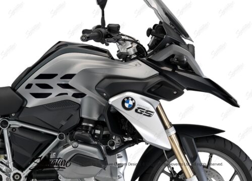 BSTI 3226 BMW R1200GS LC 2013 2016 Thunder Grey Metallic GS Lines Tank Stickers Black 02