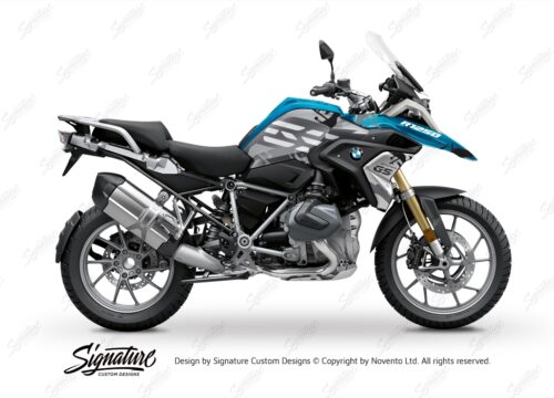 BKIT 3301 BMW R1250GS Cosmic Blue Safari Grey Variations Stickers Kit 01