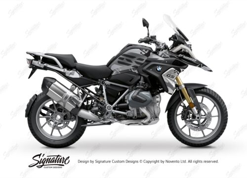 BKIT 3305 BMW R1250GS Black Storm Metallic Safari Grey Variations Stickers Kit 01