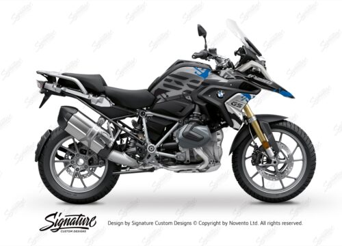 BKIT 3306 BMW R1250GS Black Storm Metallic Safari Blue Black Stickers Kit 01