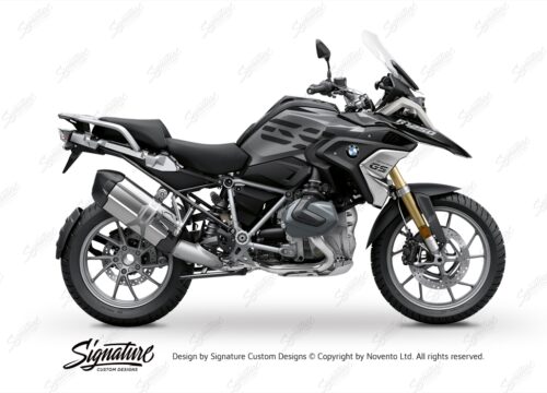 BKIT 3321 BMW R1250GS Black Storm Metallic Stingray Black Grey Stickers Kit 01