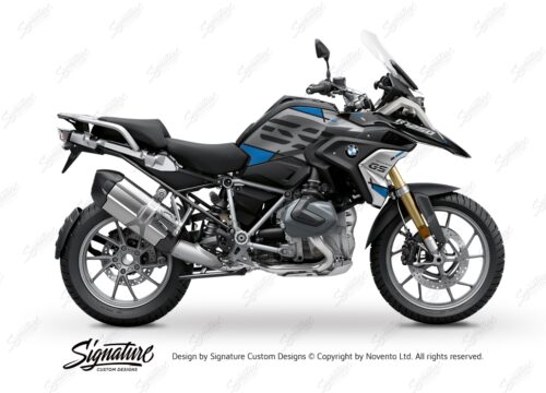 BKIT 3326 BMW R1250GS Black Storm Metallic Vector Blue Stickers Kit 01