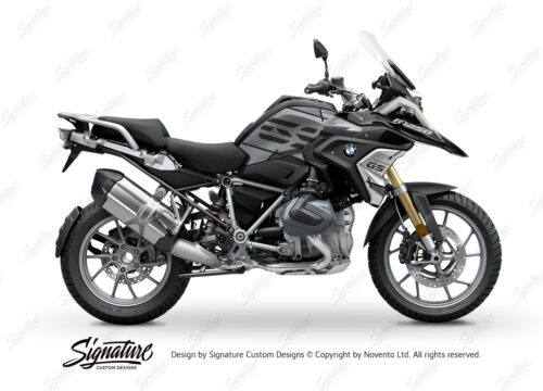 BKIT 3328 BMW R1250GS Black Storm Metallic Vector Grey Stickers Kit 01